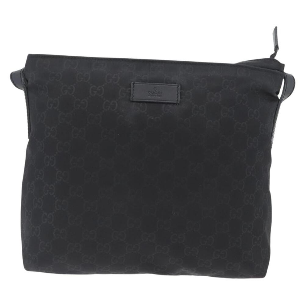 Gucci GG Canvas Shoulder Bag Nylon Black
